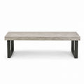 Sitzbank mit Betonplatte und Stahlbeinen Grau 120cm x 40cm x 45cm
