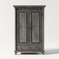 Wardrobe Solid Wood 180x100x60 cm - Grey - Classic Design