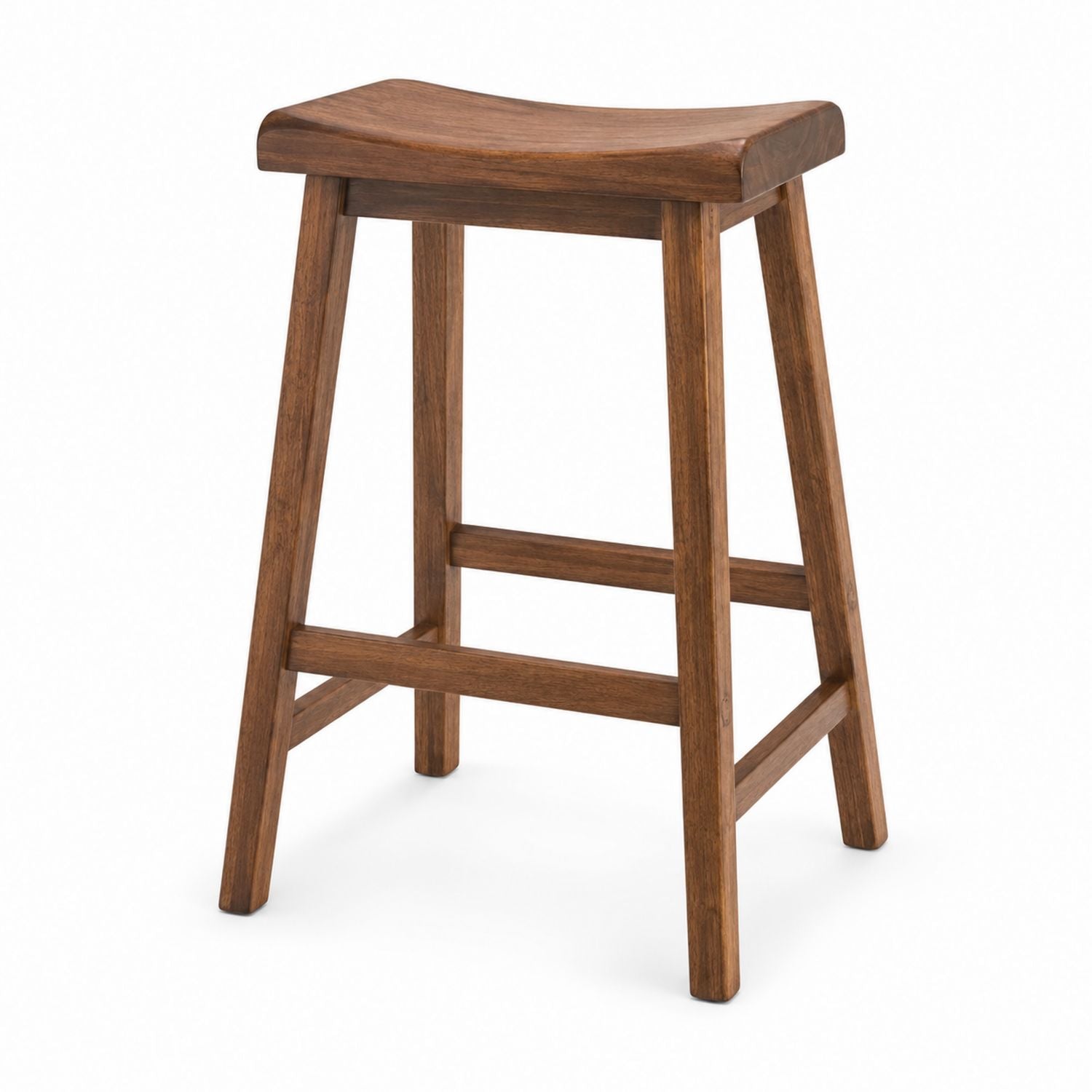 Hocker aus Holz, Eiche Braun, 60cm