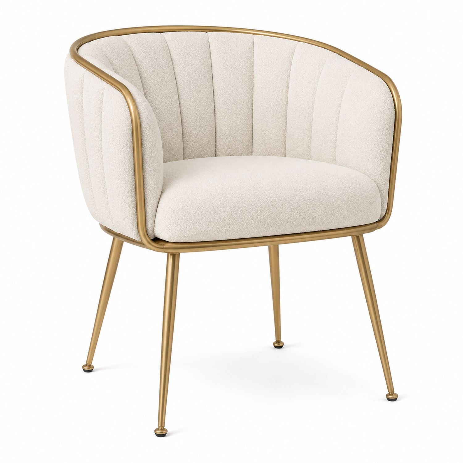 Stoffsessel mit Metallgestell Beige 75x70x80 cm