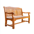 Patio Bench Solid Wood 120x60x90 cm - Natural Finish - Classic Design