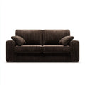 Corduroy Sofa Set 180x90x85 cm – Dark Brown – Modern Design