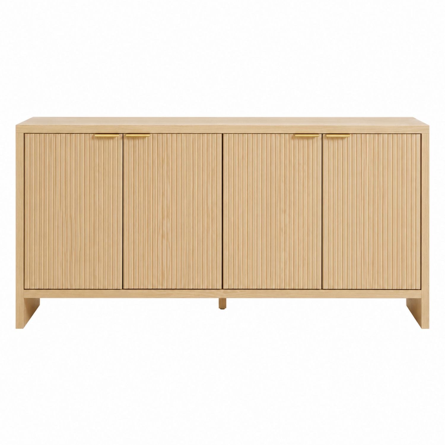 Holz-Sideboard mit vier Türen in Natur-Finish