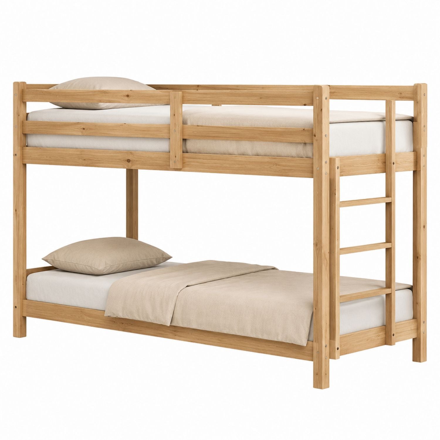 Holz Etagenbett Kiefer Massiv, Zwillingsgröße