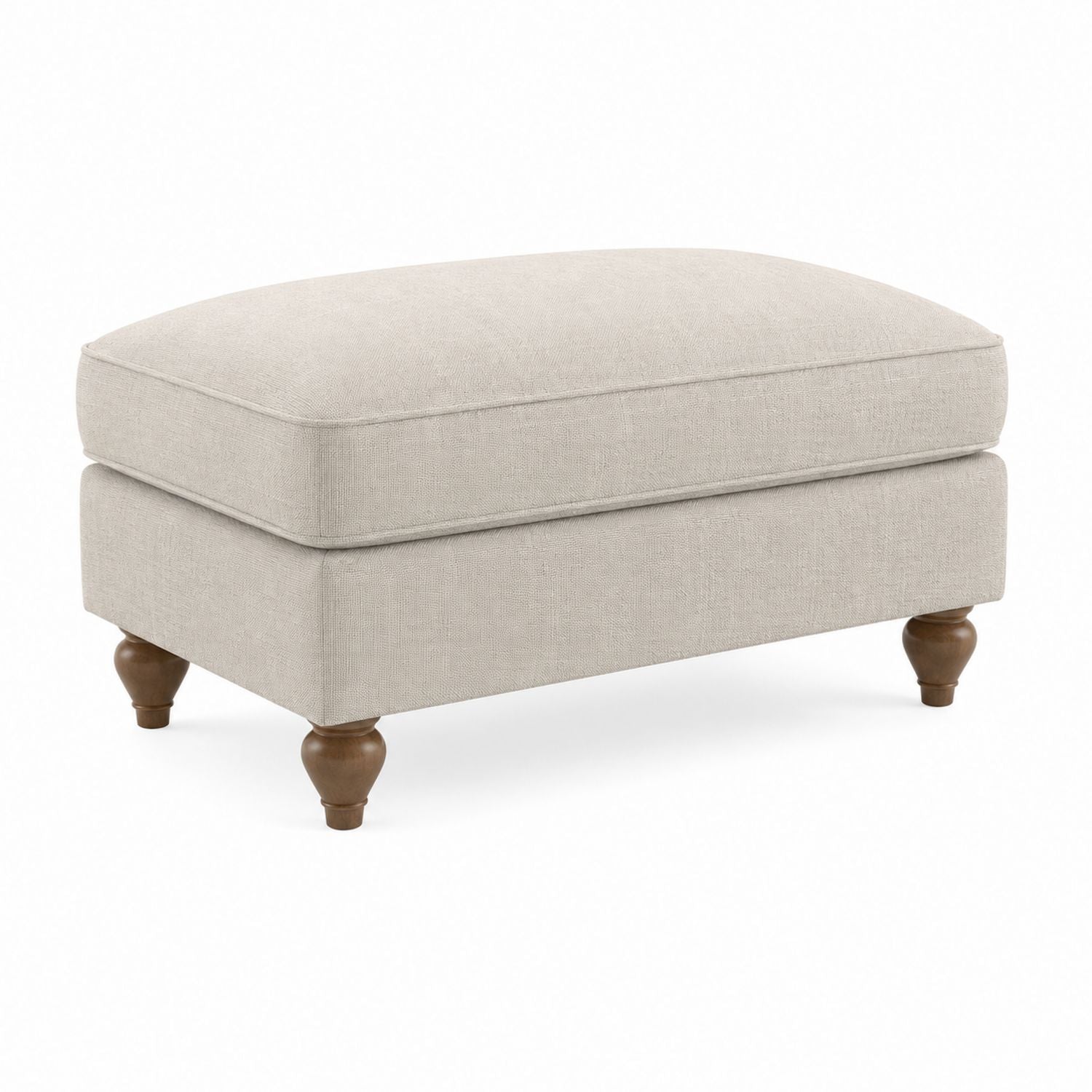 Stoffgepolsterte Bank Hellbeige Rechteckig 120 cm
