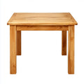 Solid Oak Side Table 60x60x45 cm - Natural Finish - Rustic Style