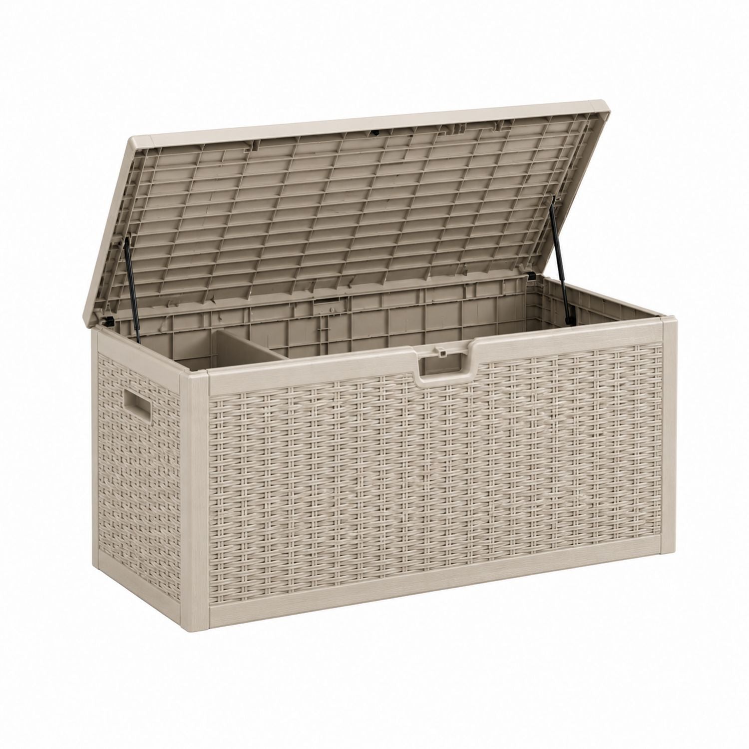Aufbewahrungsbox aus Kunststoffgeflecht Beige Rechteckig 120cm