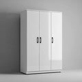 Wardrobe 120x50x200 cm - MDF 3 Doors - White - Modern Design