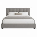 Polsterbett King Size Stoff Grau