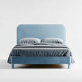 Double Bed Velvet Upholstery 200x160x120 cm - Light Blue - Modern Design