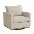 Beiger Drehbarer Stoff-Sessel mit Kissen 80cm x 85cm x 90cm
