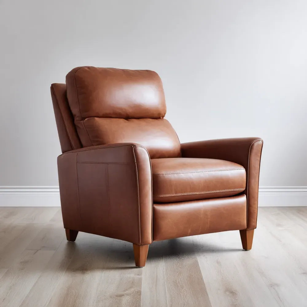 Modern Leather Armchair - 85x90x100 cm - Brown