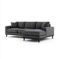 Sectional Sofa Set Fabric Upholstery 260x160x85 cm - Dark Gray - Contemporary Design