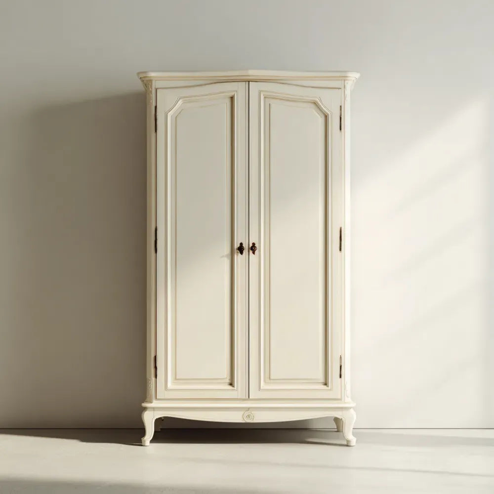 Classic Wardrobe - Wood 180x90x50 cm - White Finish