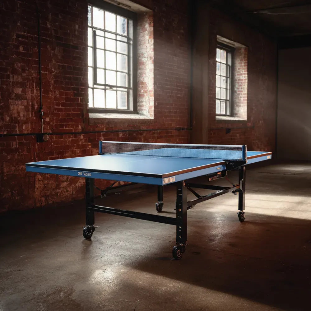 Foldable Indoor Table Tennis Table - 274x152x76 cm - Blue