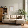Sectional Fabric Sofa - 210x85x85 cm - Beige - Modern Design